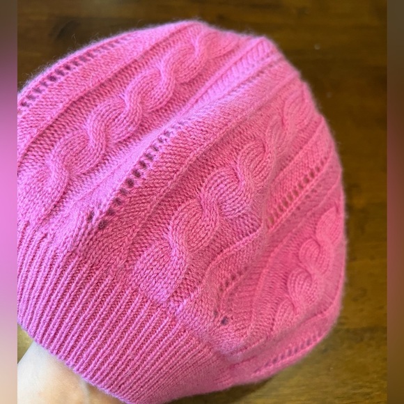 NWOT Pendleton 100% Cashmere Beret Pink - Picture 4 of 4